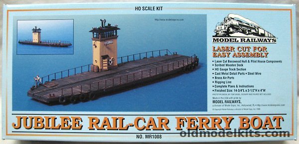 Model Railways HO Jubilee - Rail Car Ferry Boat - HO Scale Ship Kit, MR1008 plastic model kit